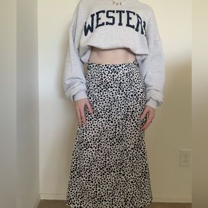 Leopard midi skirt